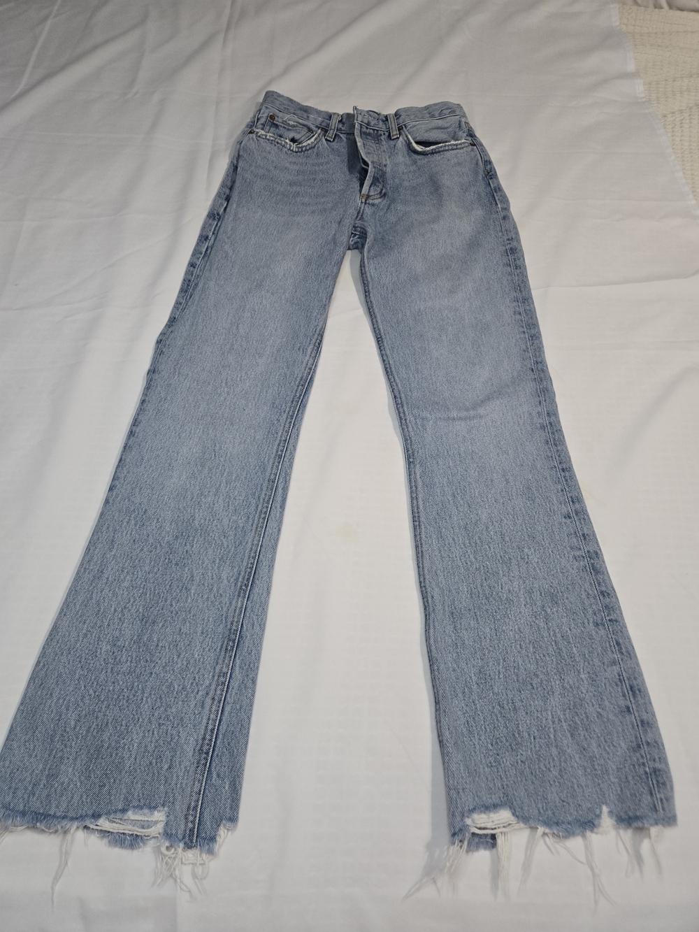 Agolde Light Blue Relaxed Boot Jeans